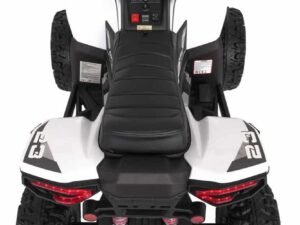 Motocicleta electrică pentru copii, design modern și sigur, ideală pentru joaca outdoor.