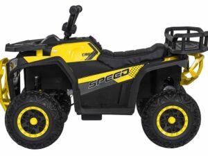 Mașină electrică pentru copii, model sport cu roți mari, sigură și distractivă.
