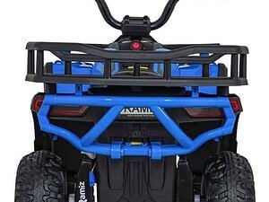 1. Mașină electrică pentru copii, model off-road, culoare albastru și negru, jucărie sigură și distractivă.