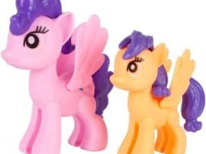 Calut jucarie unicorn pink si galben pentru copii, jucarie educativa si interactiva.