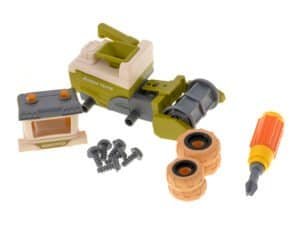 Jucărie tractor de construcție pentru copii, set interactiv și educativ cu accesorii și șuruburi.
