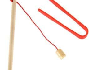 1. Jucarie pentru copii, echipament de joaca, cu scripete si coarda din lemn si plastic.