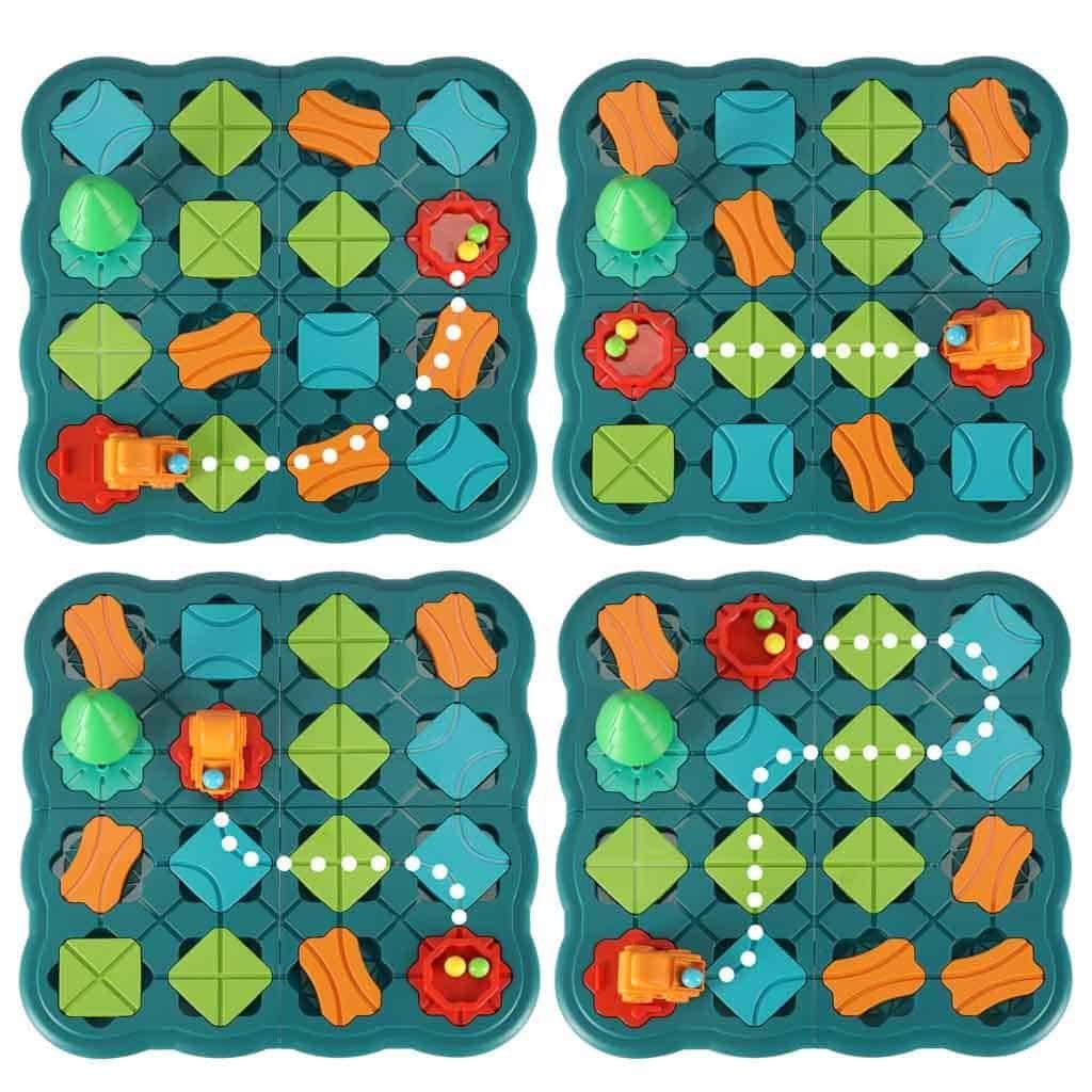 Puzzle bord joc labirint obstacol curs 28 el. - imagine 12