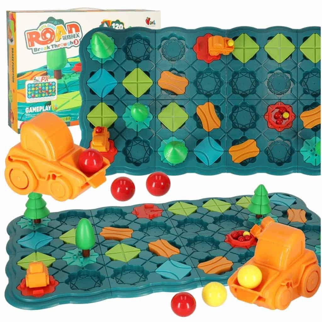 Puzzle bord joc labirint obstacol curs 56 el.