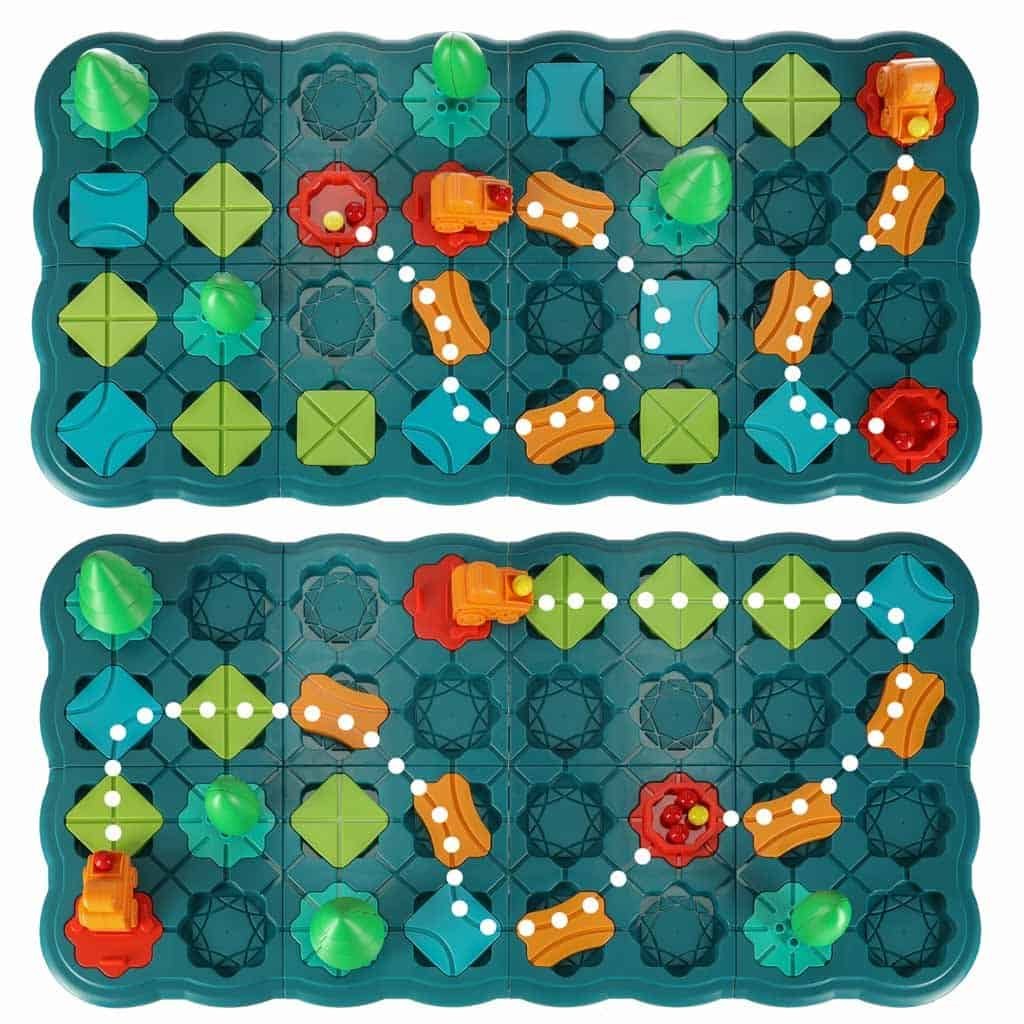 Puzzle bord joc labirint obstacol curs 56 el. - imagine 12