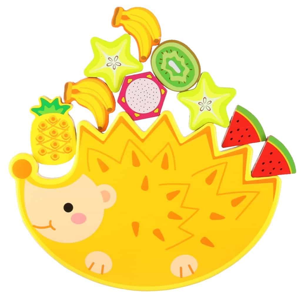 Joc de puzzle de echilibrare arici de echilibrare fructe filetare arici - imagine 2