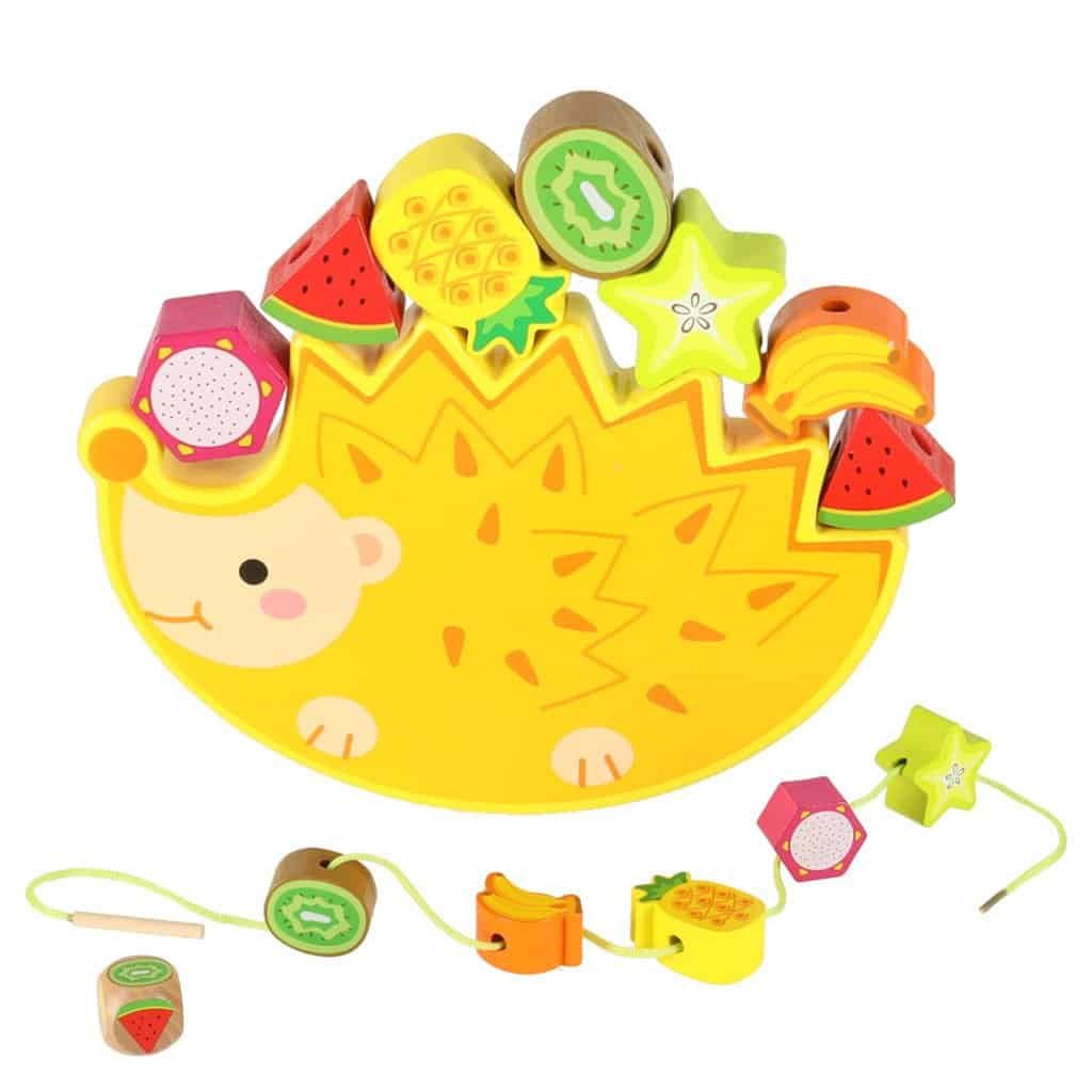 Joc de puzzle de echilibrare arici de echilibrare fructe filetare arici - imagine 3