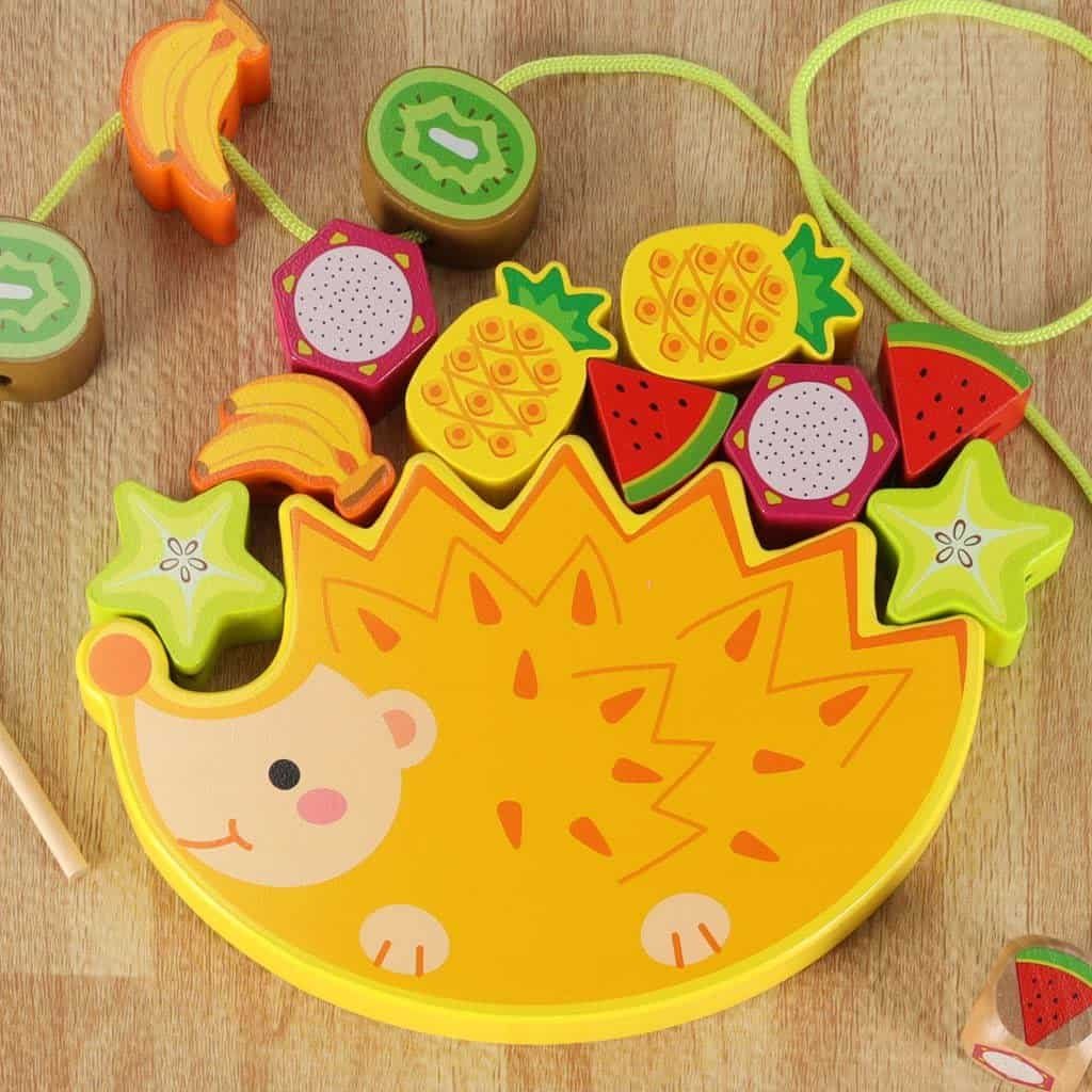 Joc de puzzle de echilibrare arici de echilibrare fructe filetare arici - imagine 9