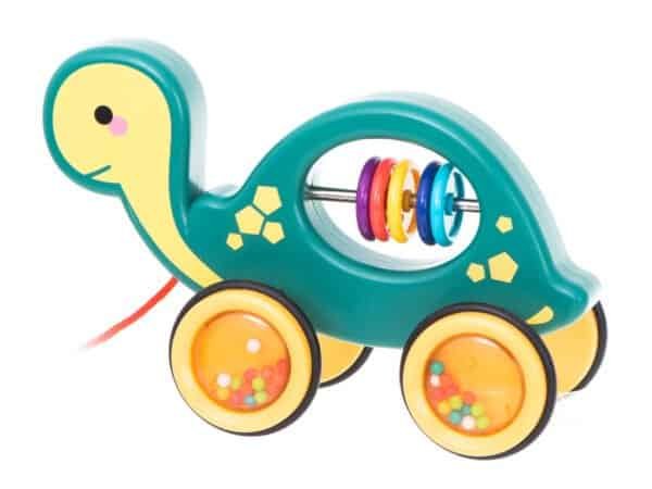 Clătite din lemn pe un șir de broască țestoasă mobilă - imagine 2