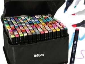 Varfuri pentru markere colorate, set 168 buc, creioane și accesorii pentru desen creativ.