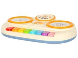 Jucărie muzicală pentru copii, în formă de pian și microfon, perfectă pentru dezvoltarea creativității.
