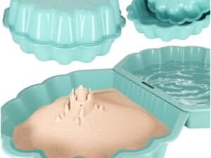 Joc de nisip și apă pentru copii, curte, plajă, set de joacă în formă de scoică.