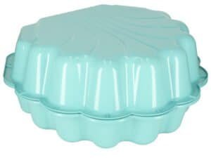 1. Jucărie de plajă pentru copii, formă de scoică turcoaz, sigură și colorată.