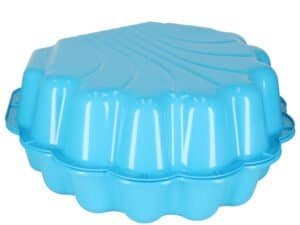 Cutie pentru depozitare jucării, volum mare, în formă de floare albastră, pentru camera copilului.