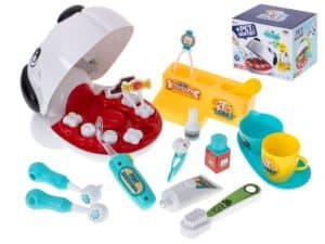 Animale de jucărie și set de joacă în formă de cabinet veterinar pentru copii, pentru distracție și învățare.
