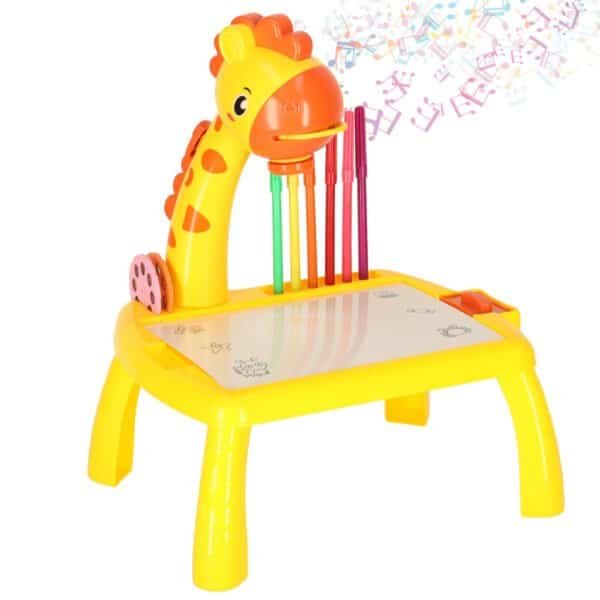 Proiector de proiector de desen tabel girafa galben - imagine 12