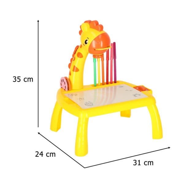 Proiector de proiector de desen tabel girafa galben - imagine 13
