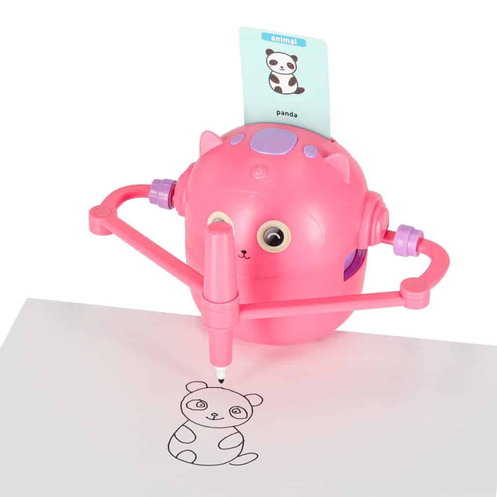 Jucarie educativă pentru copii, desenează și colorează cu un crocodil roz Animale, ionișor de desenat pentru cei mici.