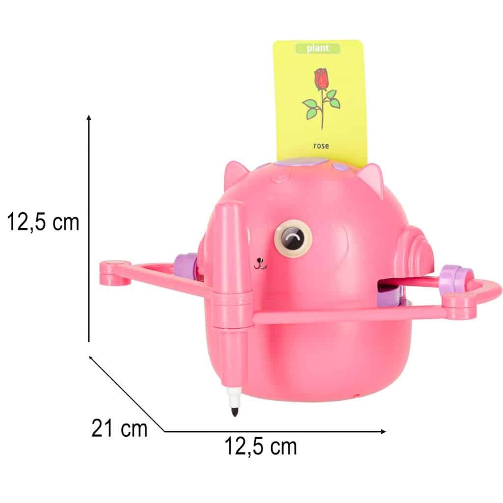 1. Jucărie educativă pentru copii, avion roz cu desene drăguțe, sigur pentru joacă.