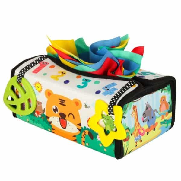 Sorter senzorial șervețele cutie montessori mat 2in1 - imagine 4