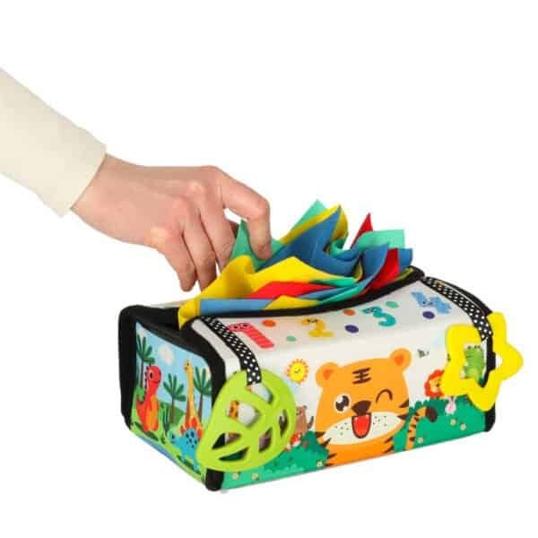 Sorter senzorial șervețele cutie montessori mat 2in1 - imagine 12
