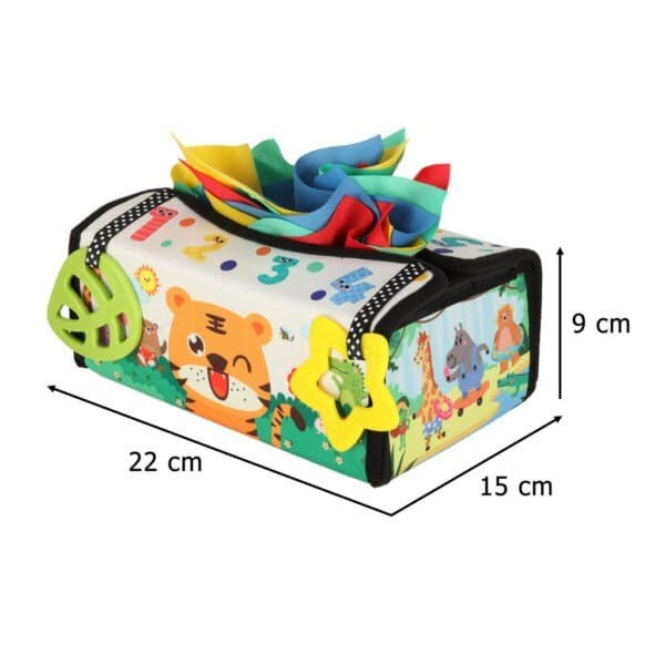 Sorter senzorial șervețele cutie montessori mat 2in1 - imagine 17