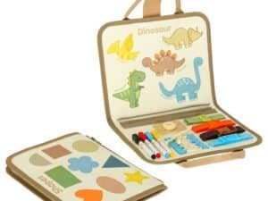 Jumper wheels for children, travel case, toy storage, portable art kit for kids.