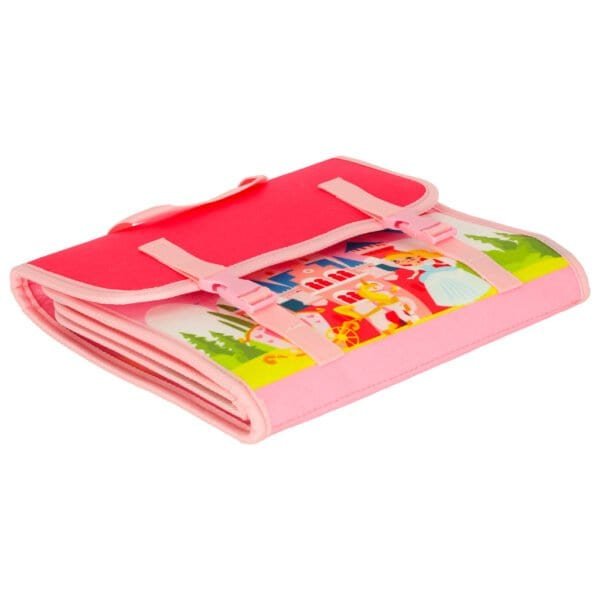 Sensorial senzorial montessori manipulativ bord caz rucsac roz - imagine 4