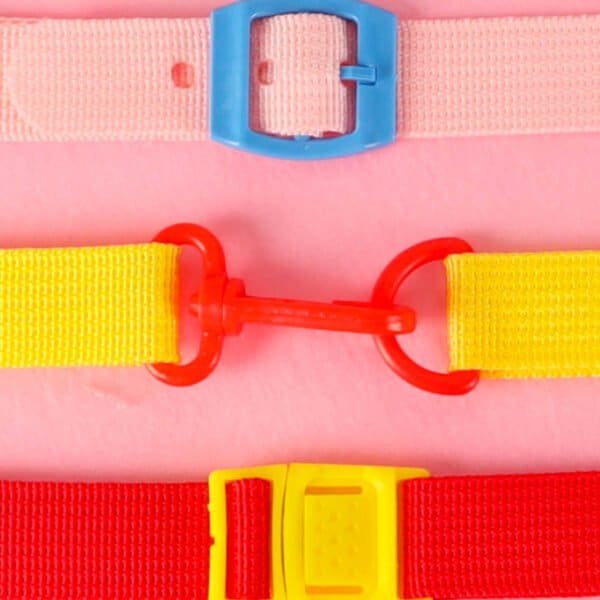 Sensorial senzorial montessori manipulativ bord caz rucsac roz - imagine 16