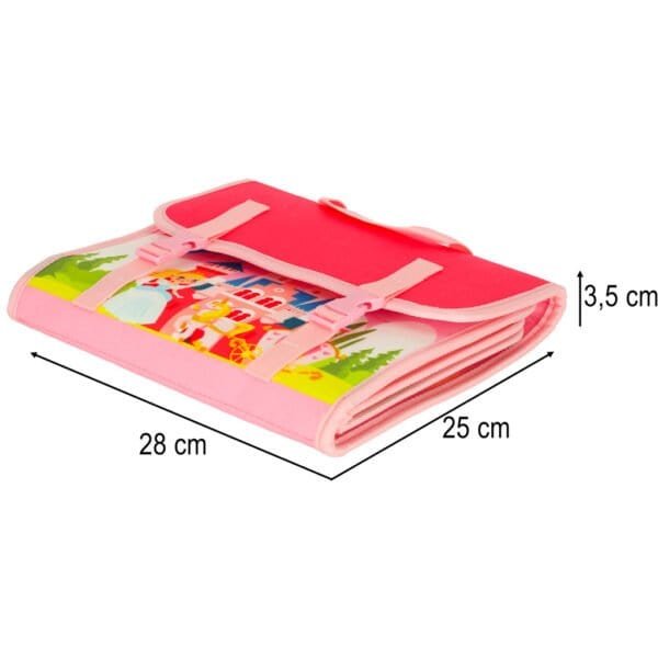 Sensorial senzorial montessori manipulativ bord caz rucsac roz - imagine 22