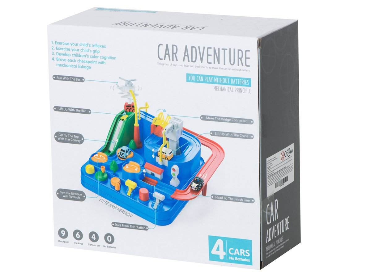 Jucărie pentru copii, circuit cu mașini, fără baterii, dezvolta abilități motorii și coordonare.