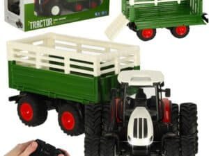 Jucarie tractor cu remorcă pentru copii, model realist și durabil, ideal pentru joacă în aer liber.