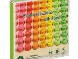 1. Tabla înmulțiri din lemn pentru copii, joc educativ și distractiv pentru învățare.