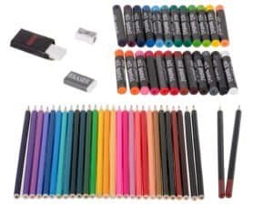 1. Creioane colorate pentru desen și pictură, set de calitate pentru copii și adulți.