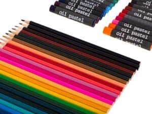 Oil pasteli colorate pentru pictură și desen, set de culori variate, calitate profesională.