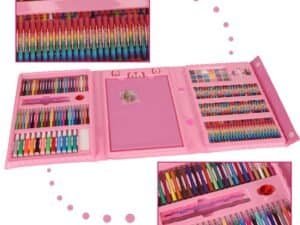 1. Set de colorat pentru copii, creioane și carioci colorate, jucărie educativă pentru fete și băieți.