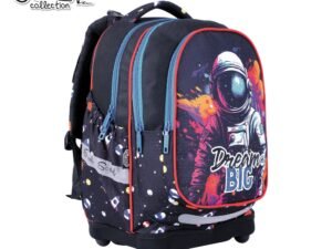 39x33x18 cm - S-COOL - - Ghiozdanul este realizat din poliester 600D cu grafica DREAM BIG.