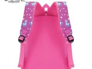 - Ghiozdanelul este confectionat din poliester 900D cu finisaj suplimentar PVC.