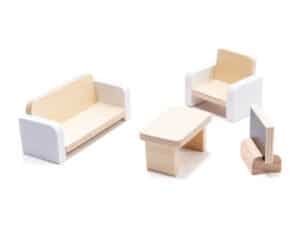 Modele mini mobilă pentru casuta de jucarii, mobila din lemn pentru joaca copii.