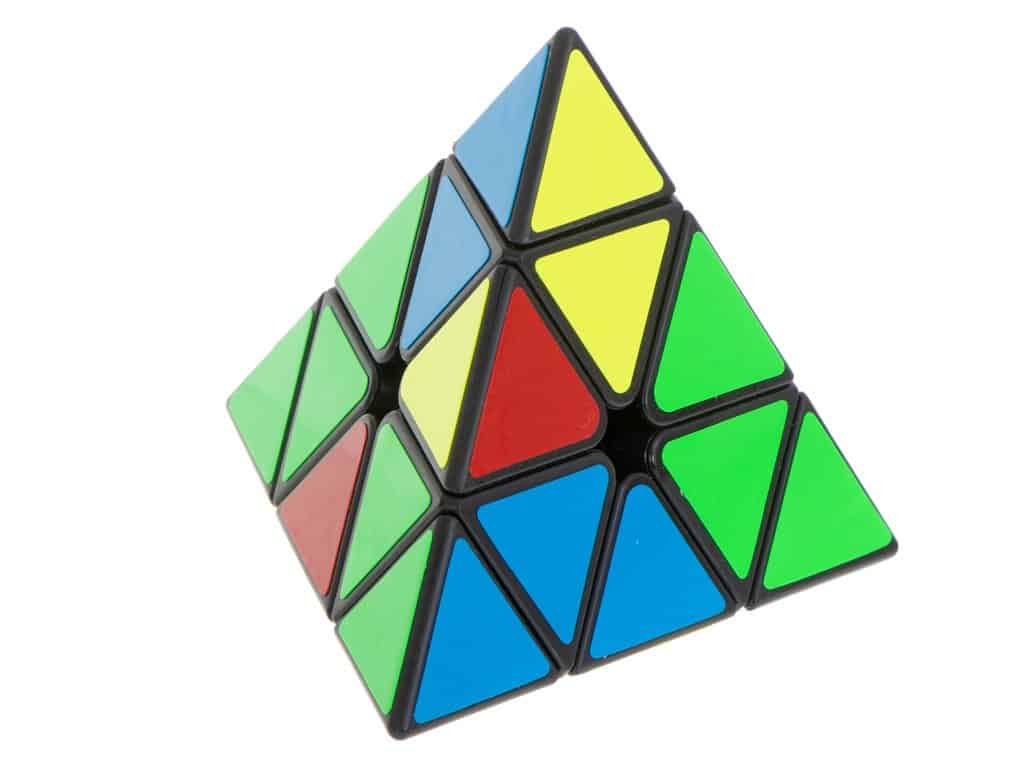 PYRAMINX puzzle puzzle cub joc negru MoYu negru - imagine 4