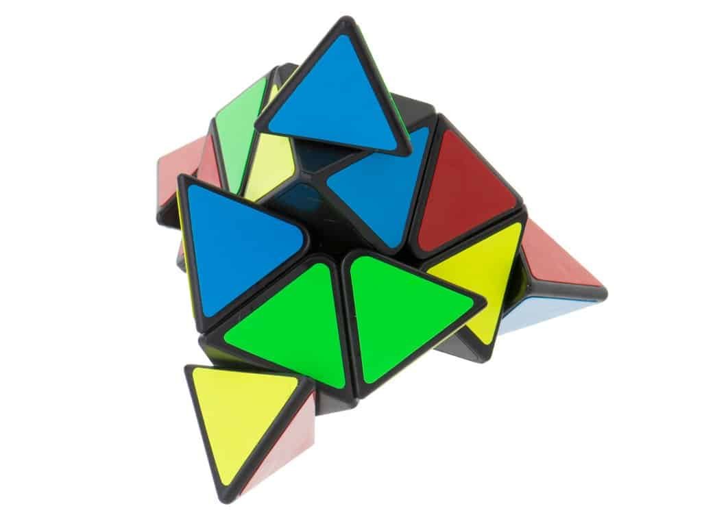 PYRAMINX puzzle puzzle cub joc negru MoYu negru - imagine 5