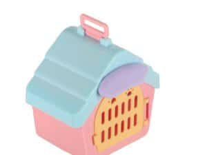 Jucarie casuta de jucariile din plastic cu acoperis colorat pastel, perfecta pentru copii.