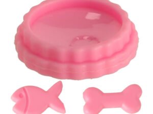 1. Farfurie magnetică pentru bebeluși, formă pește, jucărie educativă din silicon roz.