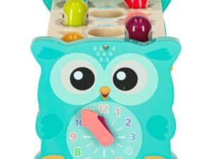 Jucarie educativa forma bufniță, hora, invata sa numere si sa recunoasca culorile pentru copii mici.