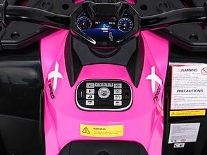 1. Jucarie pentru copii, macheta motocicleta cu bord digital, culoare roz.