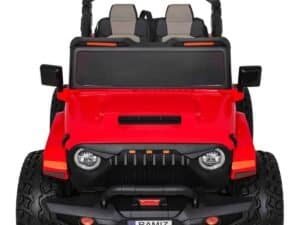 Mașină electrică pentru copii, model Jeep de calitate cu roți mari și detalii realiste pentru joc și distracție.