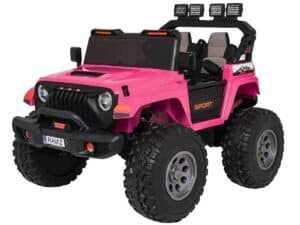 Mașină electrică pentru copii, stil ATV, roz, sigură și durabilă pentru joacă în aer liber.