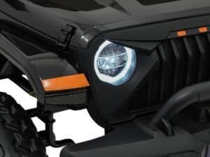 Jucarie off-road jeep electric pentru copii, detalii realiste, design atractiv, sigur pentru cei mici.