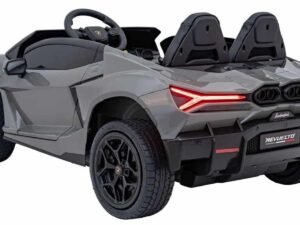 Mașinuță electrică pentru copii Lamborghini Revuelto, design sportiv și sigur pentru cei mici.