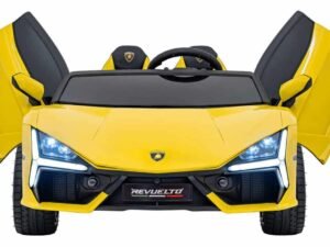 1. Mașinuță electrică pentru copii, design sportiv și culori vibrante.